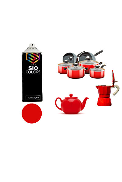 sıocolors TENCERE-ÇAYDANLIK SPREY ISIYA VE SIVIYA DAYANIKLI EXTRA PİGMENTLİ KIRMIZI SPREY BOYA 400 ML