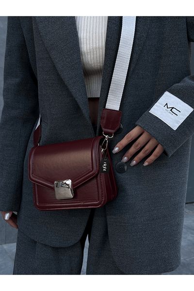 Night Geantă de mână și de umăr pentru femei Ruby Model Claret Red