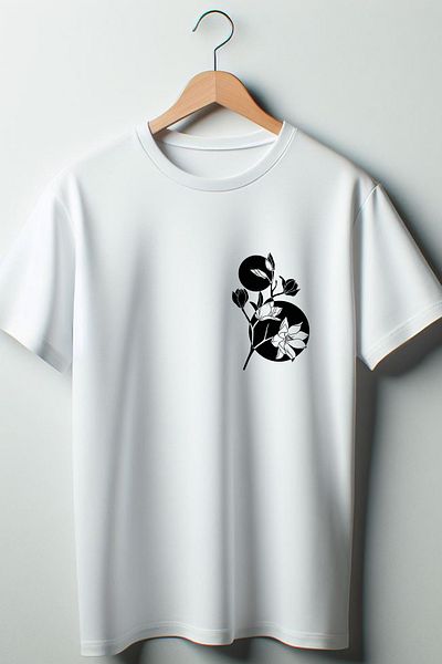 Vordevia Λευκό μπλουζάκι με φλοράλ εμπριμέ Oversize Crew Neck