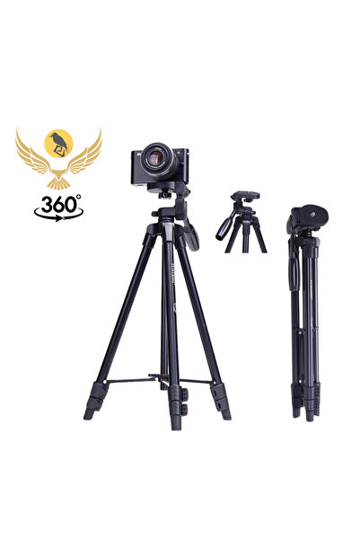 CROW'S TECH Rom A Plus 360 Dönebilen Tripod Bluetooth Kumandalı 685 mm Profesyonel Telefon Kamera Tutucu Tripod