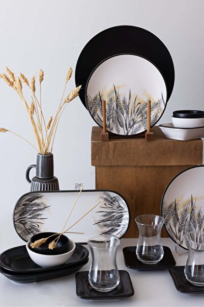 Keramika Set Breakfast Mat Spike Colored 42 Pieces for 6 People