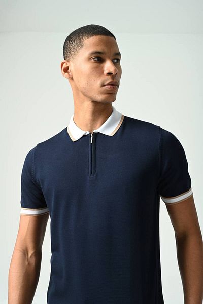 İLKCET MODA Πλεκτό μπλουζάκι με λεπτομέρεια με φερμουάρ