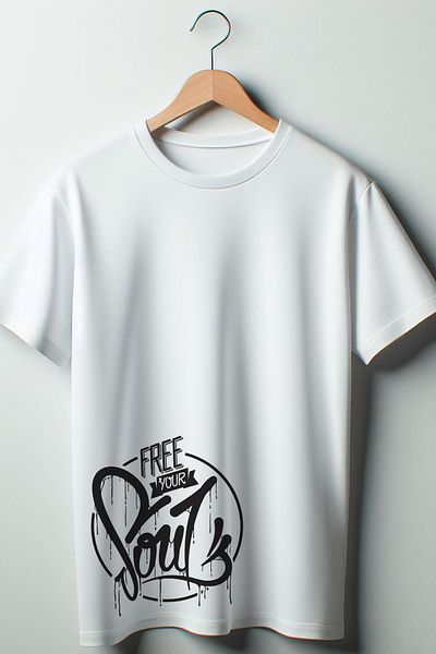 Vordevia Λευκό μπλουζάκι με στάμπα Oversize Crew Neck Free Your Soul