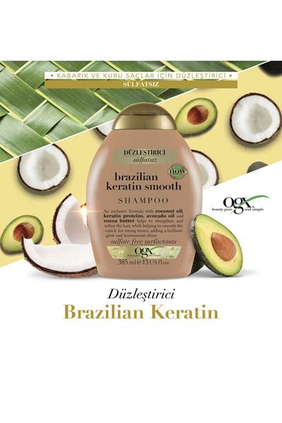 OGX 385 ML Brazil Keratin Therapy Illuminating-Shining Shampoo - DKHAIR694
