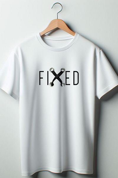 Vordevia Λευκό μπλουζάκι με σταθερή στάμπα Oversize Crew Neck