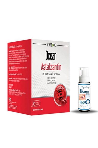 Ocean Orzax Ocean Astaxanthin 30 Capsules + Gift Teeth Whitening Foam