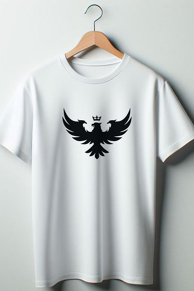 Vordevia Eagle Printed Oversize Crew Neck Λευκό Tshirt