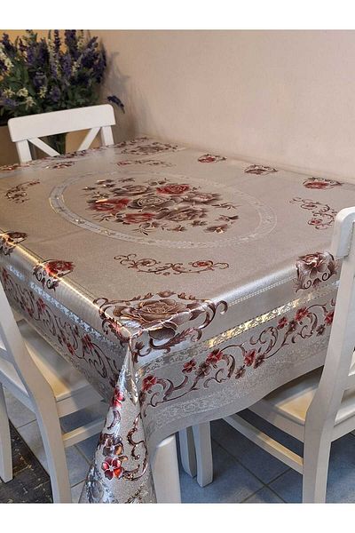 Başak Ev Tekstili 120x150cm Față de masă din PVC din pânză uleioasă metalică