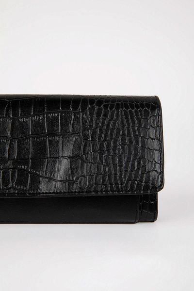 DeFacto Women's Crocodile Patterned Faux Leather Wallet C9394Axns