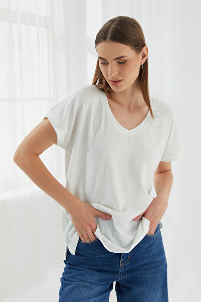 ModaPlaza Ženski Raschel bodi sa V-izrezom 5039