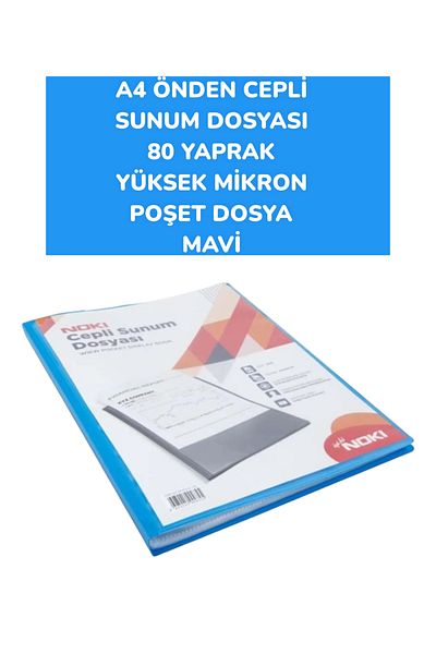 SEYFİKİRTASİYE A4 High Micron 80 Sheets Presentation File - Front Pocket and Poset File Noki
