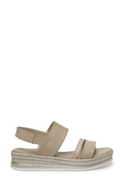 Polaris 321729 .Z 3Fx Beige Women's Wedge Heel Sandals
