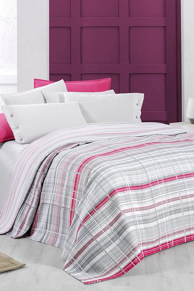 Sarev Pink Viola - Double 100% Cotton Pique Set