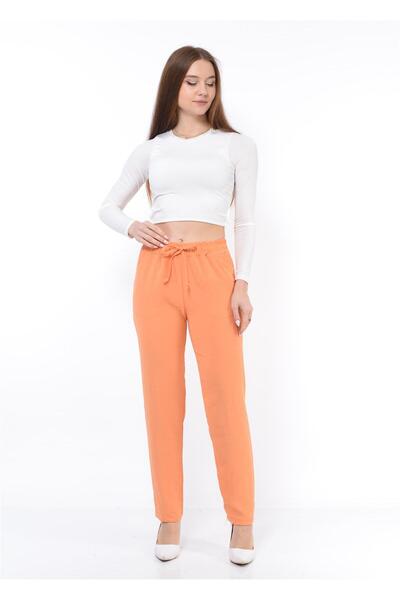 Nuseel Pantaloni Aerobin pentru femei portocalii - cu talie elastică