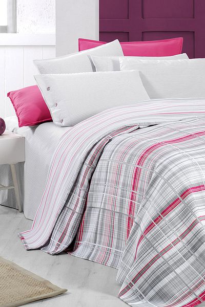 Sarev Pink Viola - Double 100% Cotton Pique Set