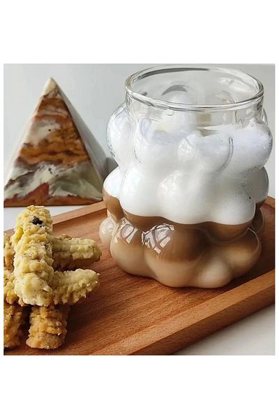stilsenin34 Bead Shape Heat Resistant Borosilicate Glass | Coffee and Presentation Glass | Grape Glass