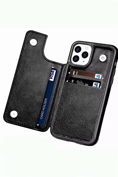 Kılıfsiparis حافظة آيفون 15 جلدية مع قسم بطاقة المحفظة