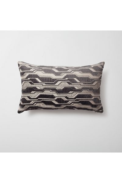 Fineroom Living  Lebon " - Perna cu model geometric 30x50 - Antracit (inclusiv perna Ic)