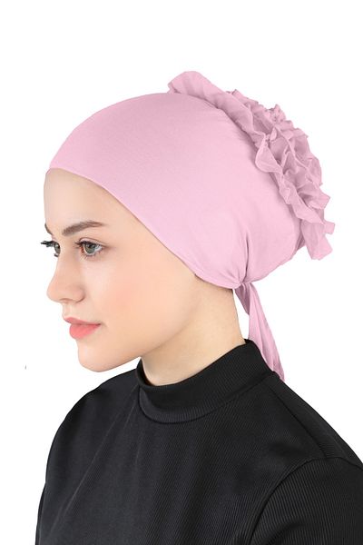 Ecardin Large Bonnet Laced Knob Thin Parisian Fabric - St 140 Powder
