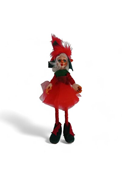 Hedea Renkli Kısa Saçlı Elf Bebek Yeşil Yelekli