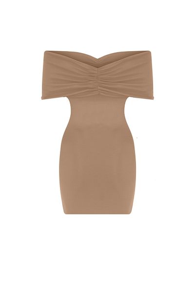 La Sarta ΦΟΡΕΜΑ ZEINA OFF-Shoulder - ΧΡΩΜΑ ΠΕΤΡΑ