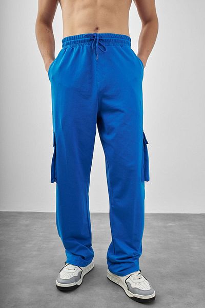 Respire Μπλε Basic Cargo Baggy Sweatpants