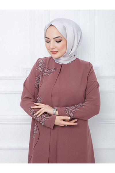 KMKkombin Plus Size Leaf Jewelled Mother's Dress new season