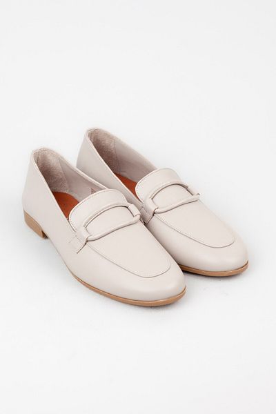 Adım Adım Women's Genuine Leather Gray Loafers