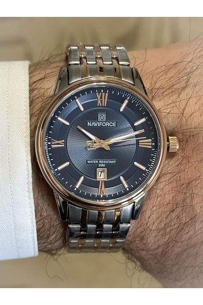 Naviforce NAVIFORCE CLASSIC CALENDAR INDICATED (ROSEGOLD-METALLIC) STYLISH MEN'S WRISTWATCH