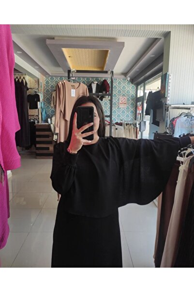 Sublime Butik Bürümcük Omuzdan Düğmeli Rahat Şık Elbise