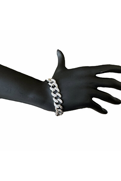 neslyaccessories Vip Seri Zirkon Taşlı Zincir Bileklik