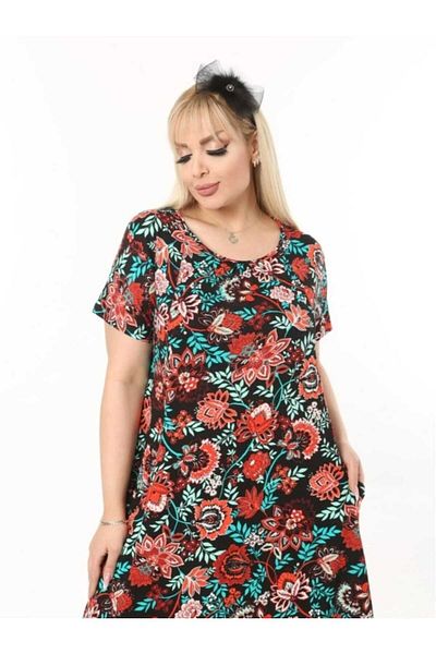 CNG MODA Plus Size Gathered Mother Dress
