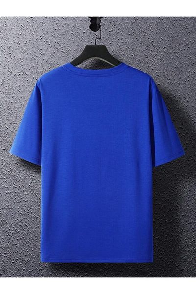 DEEPSENCE Μπλουζάκι Unisex Oversize DEAR με εμπριμέ μπλε