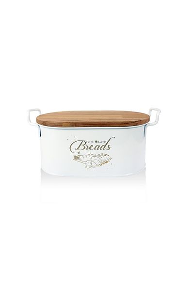 EVSTYLE White Wooden Cut Board Bread Bowl