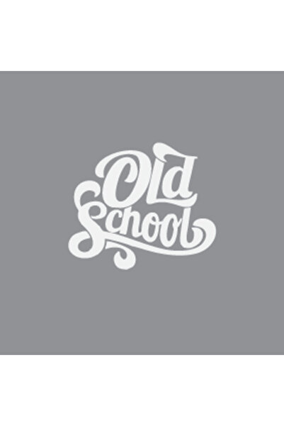 Reysa Tasarım ملصق مقطوع باللون الأبيض مقاس 17 × 17 سم من Old School