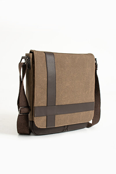 By Hakan Mega 417 UNISEX Canvas Messenger Bag Sling Bag Shoulder Bag SOIL-BROWN