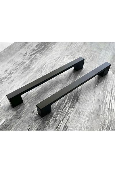 ARON (2 PCS) FILLED BURGAS HANDLE MATTE BLACK TV UNIT DRESSER KITCHEN CABINET DOOR HANDLE 160MM