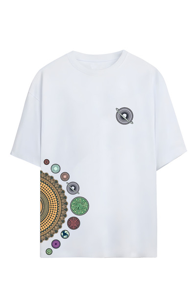 Adrift Mandala dizajnirana unisex Oversize kroj T-shirt