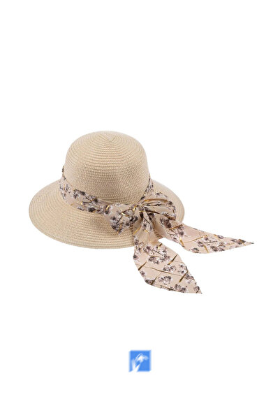 Kardelen Butik Denizli Luksuzni slamnati šešir za plažu (57-58 cm)