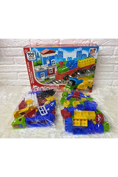 Asya Oyuncak Ant Blok Tren Ve Kamyon Eğitici Eğlenceli Zeka Geliştirici Blok Seti 3 İn 1 - 100 Parça