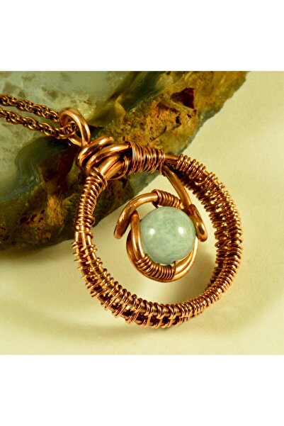 mba handmade jewelry Akuamarin Kristali ''sonsuzluk'' El Yapımı Otantik Kolye