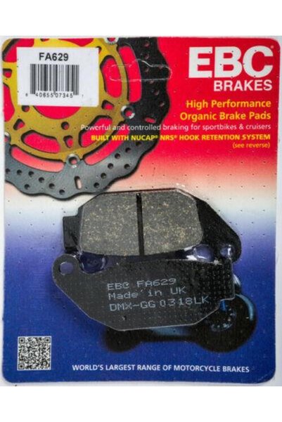 EBC Fa629 2023-2024 CFmoto 450SR Uyumlu Arka Fren Balatası Organik Balata