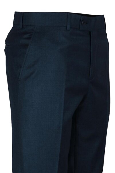 Modarar Men's Navy Blue Fabric Trousers Normal Cut RAR01182