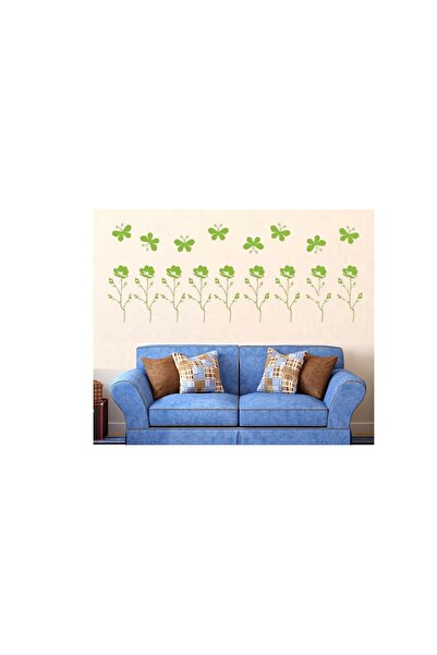 Bosphorus ملصق تزيين الحائط PVC مع طبقة شفافة زهرية 33x48 سم XFG031