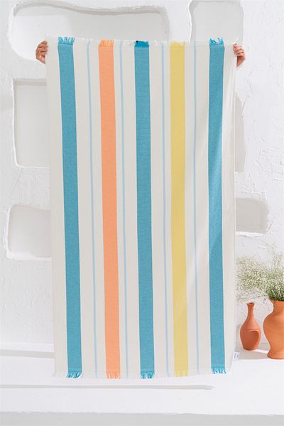Homelover Πετσέτα θαλάσσης 100% βαμβακερή Peshtemal Tassel Detail 90x160