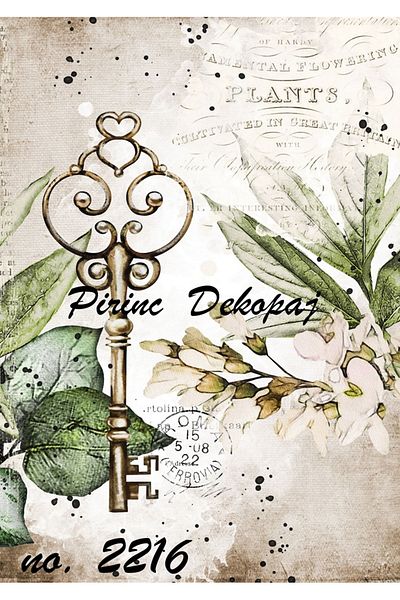 LİNEART Brass Decopage LineArt Paper - LA-2216