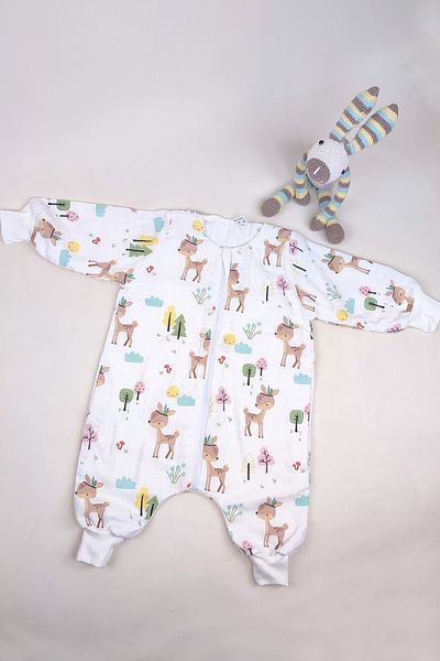 la mure baby 100% Cotton Organic Muslin Baby / Child Sleeping Bag, Spring / Summer Double Layer Muslin, Unfilled