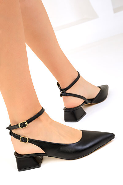 SOHO Černé dámské klasické boty na podpatku 19107