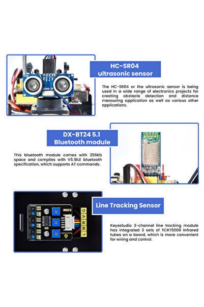 Choice Keyestudio 4WD Multi BT Robot Car Kit V2.0 W/LED Display For Arduino Robot Kit DIY Electronic Kit...