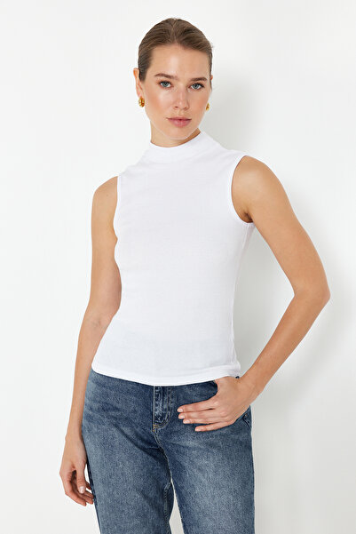 Trendyol Collection Black-White-Multicolor 3-Pack Fitted/Fitted Stretch Knitted Blouse TWOSS24BZ00560